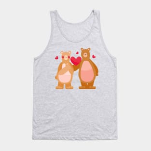 Bear Couple Cute Tank Top